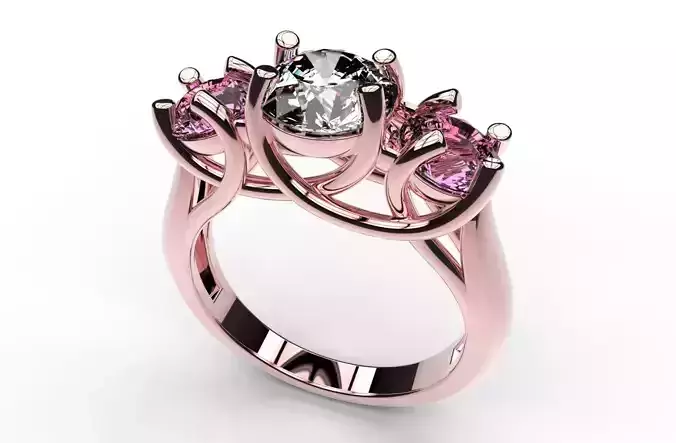 Fine Jewelry Women Trilogy Ring - CC40  3D print model