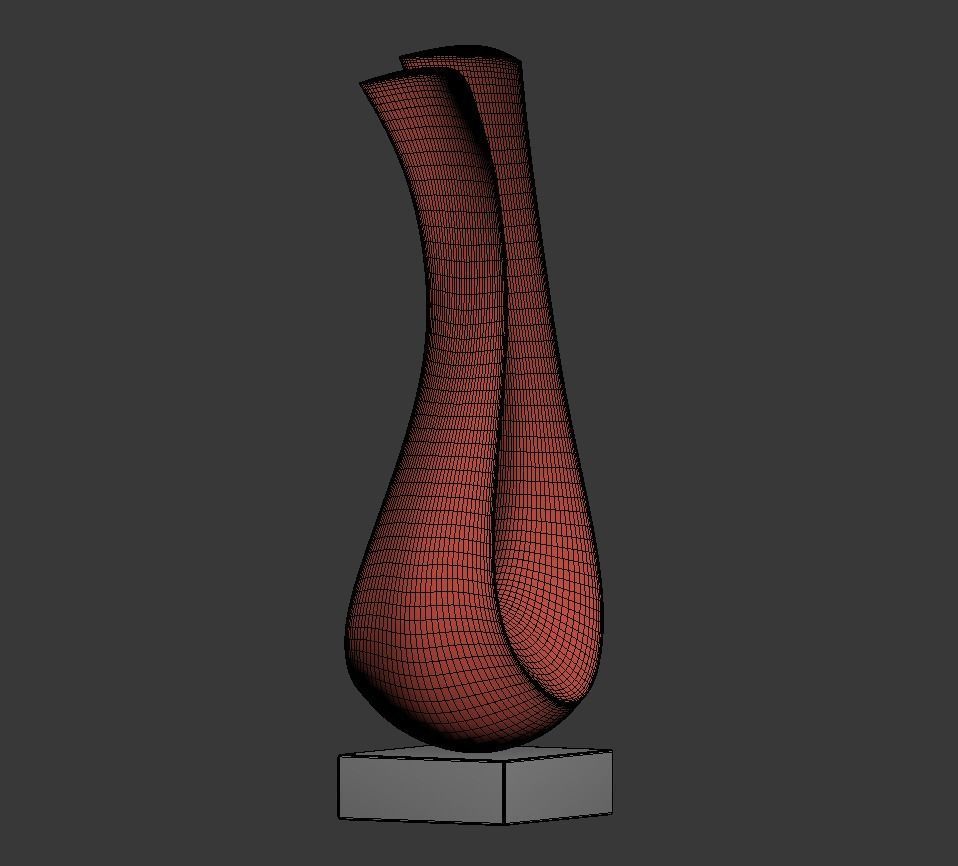 Sculpture Harp P 3D print model_4