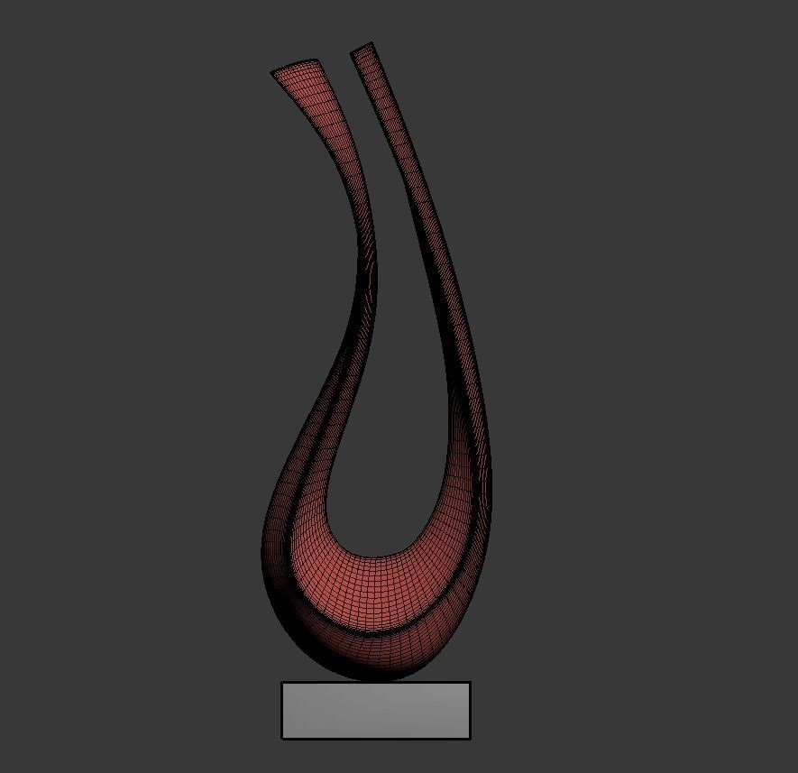Sculpture Harp P 3D print model_3