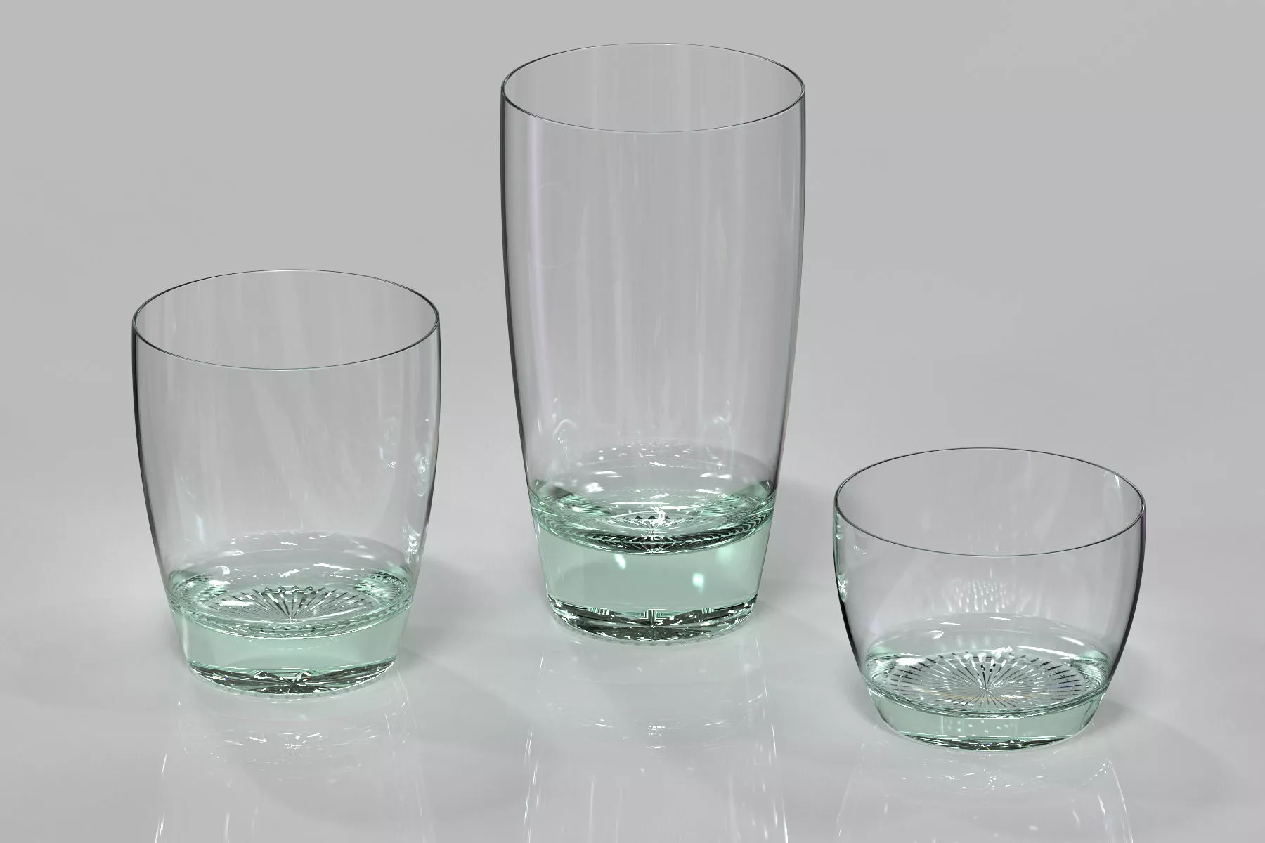 Three Glasses Free 3D model
