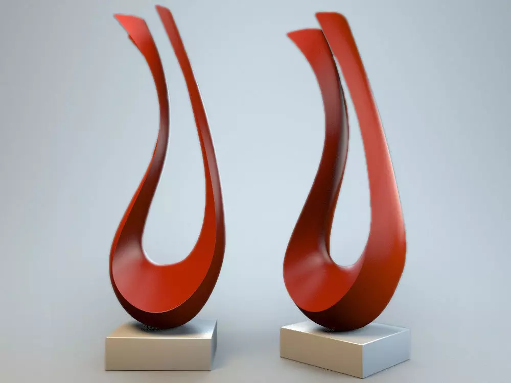 Sculpture Harp 3D model_0