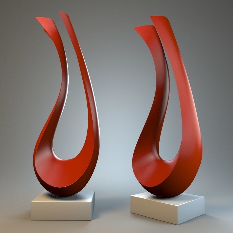Sculpture Harp 3D model_5