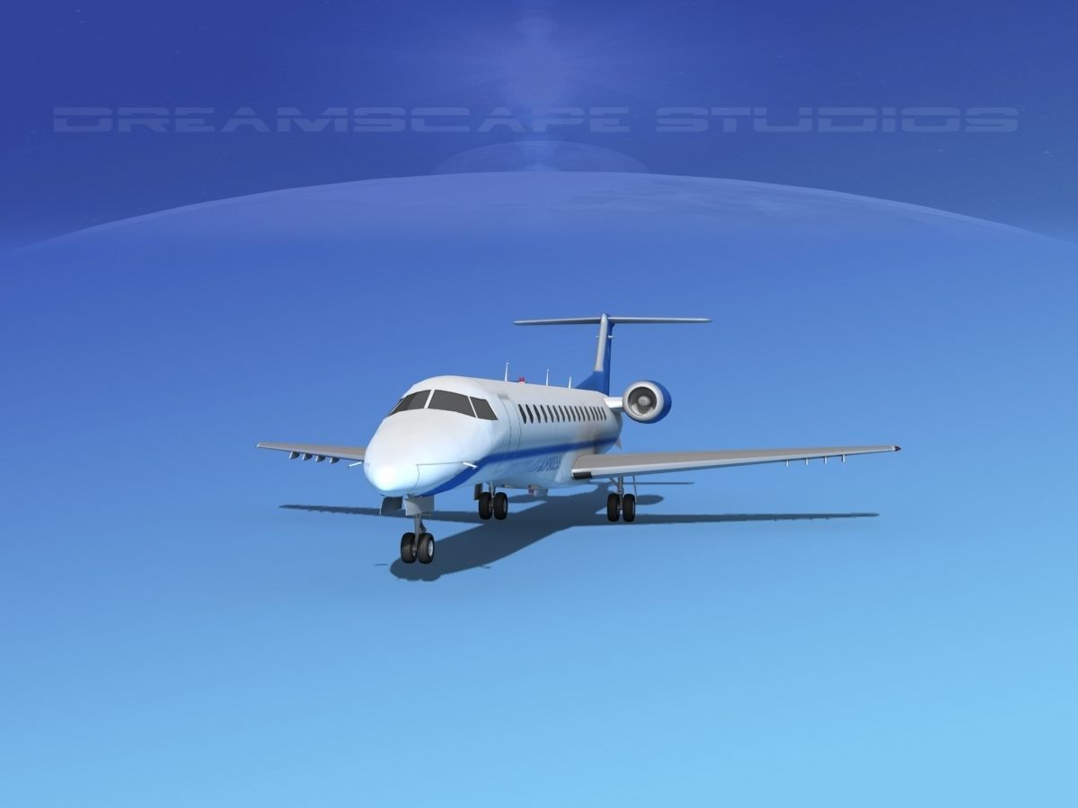 Embraer ERJ-140 Executive Express 3D model_1
