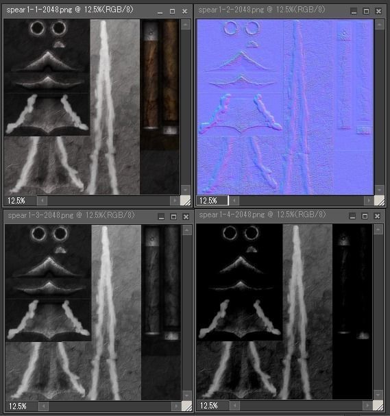 spear1 sword Low-poly 3D model_12