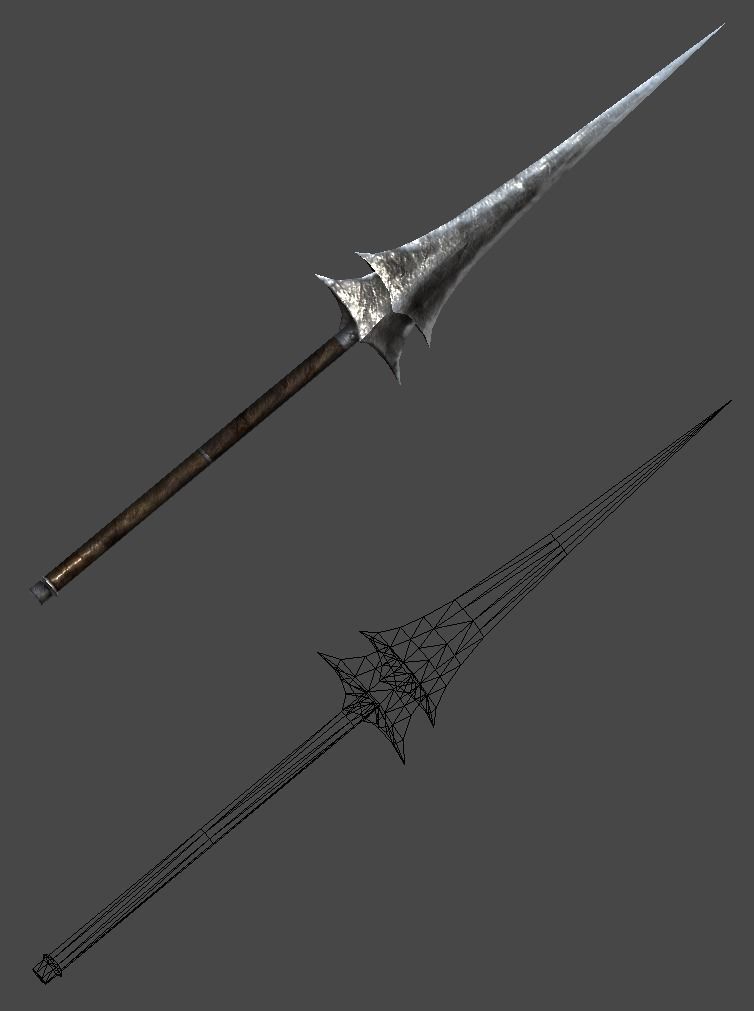 spear1 sword Low-poly 3D model_11