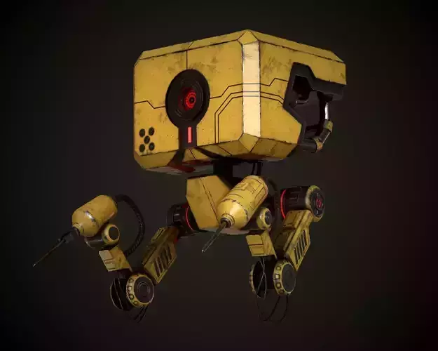Robot Mech Low-poly 3D model