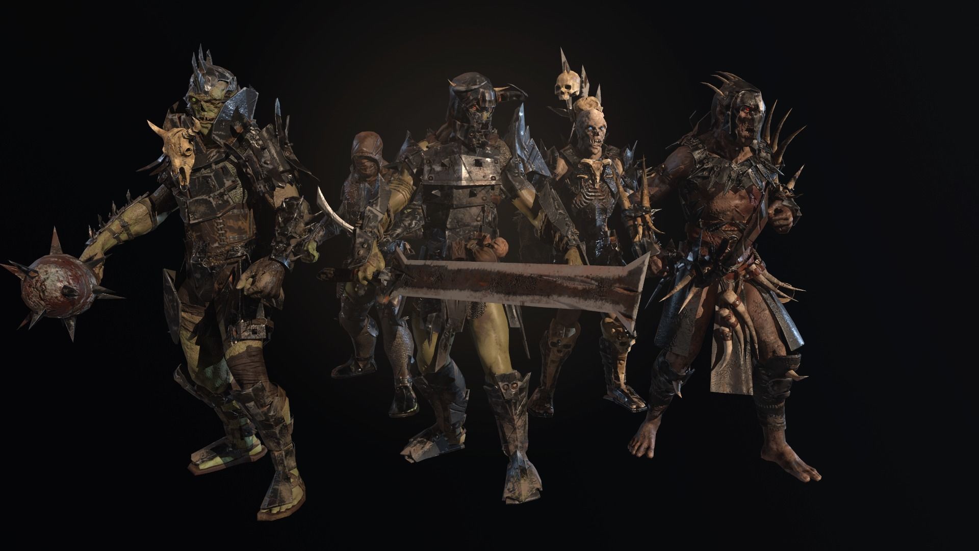 Orcs pack 1 Low-poly 3D model_10
