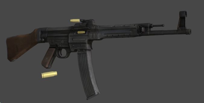 STG44 - Retopologized WW2 Scan Low-poly 3D model