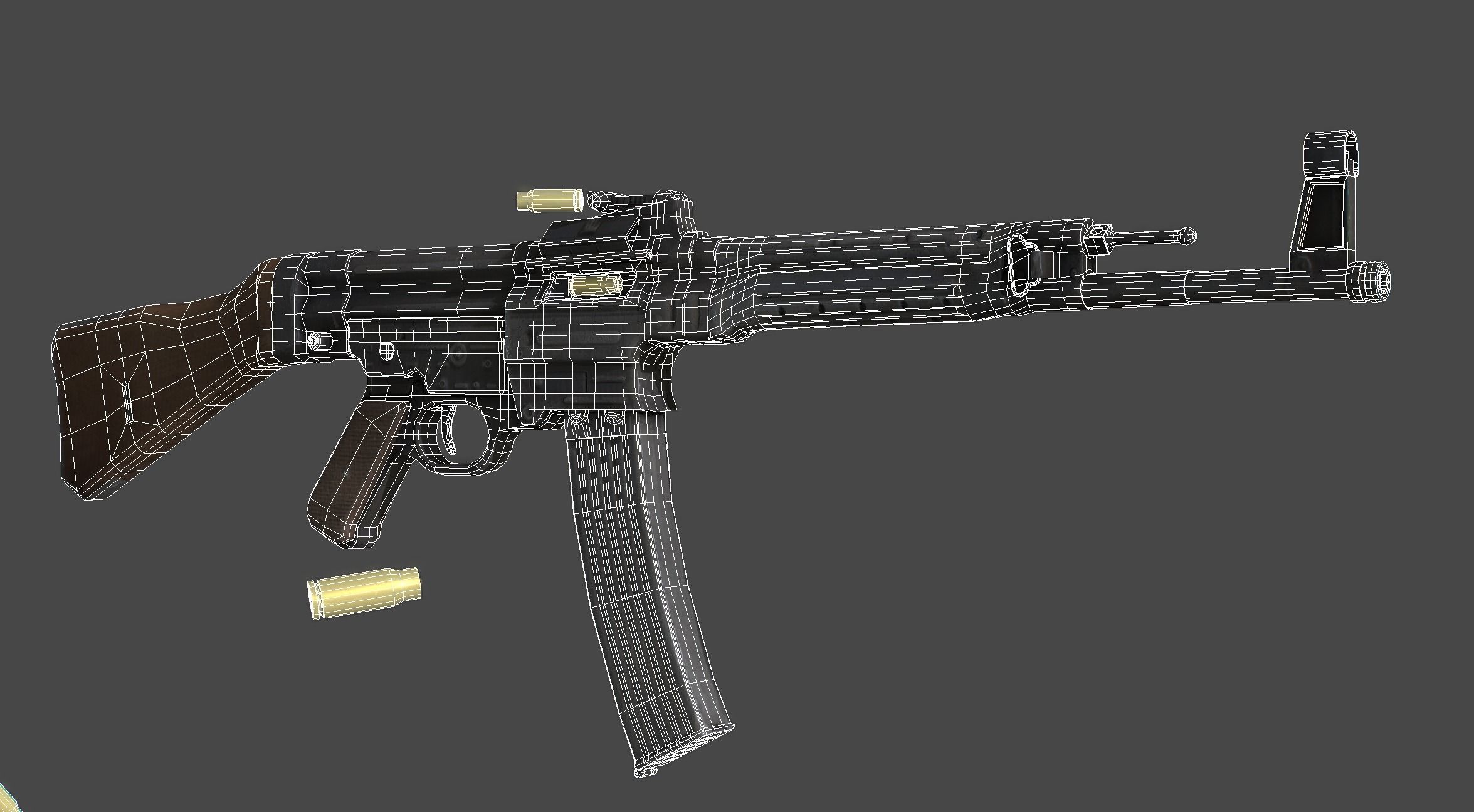 STG44 - Retopologized WW2 Scan Low-poly 3D model_1