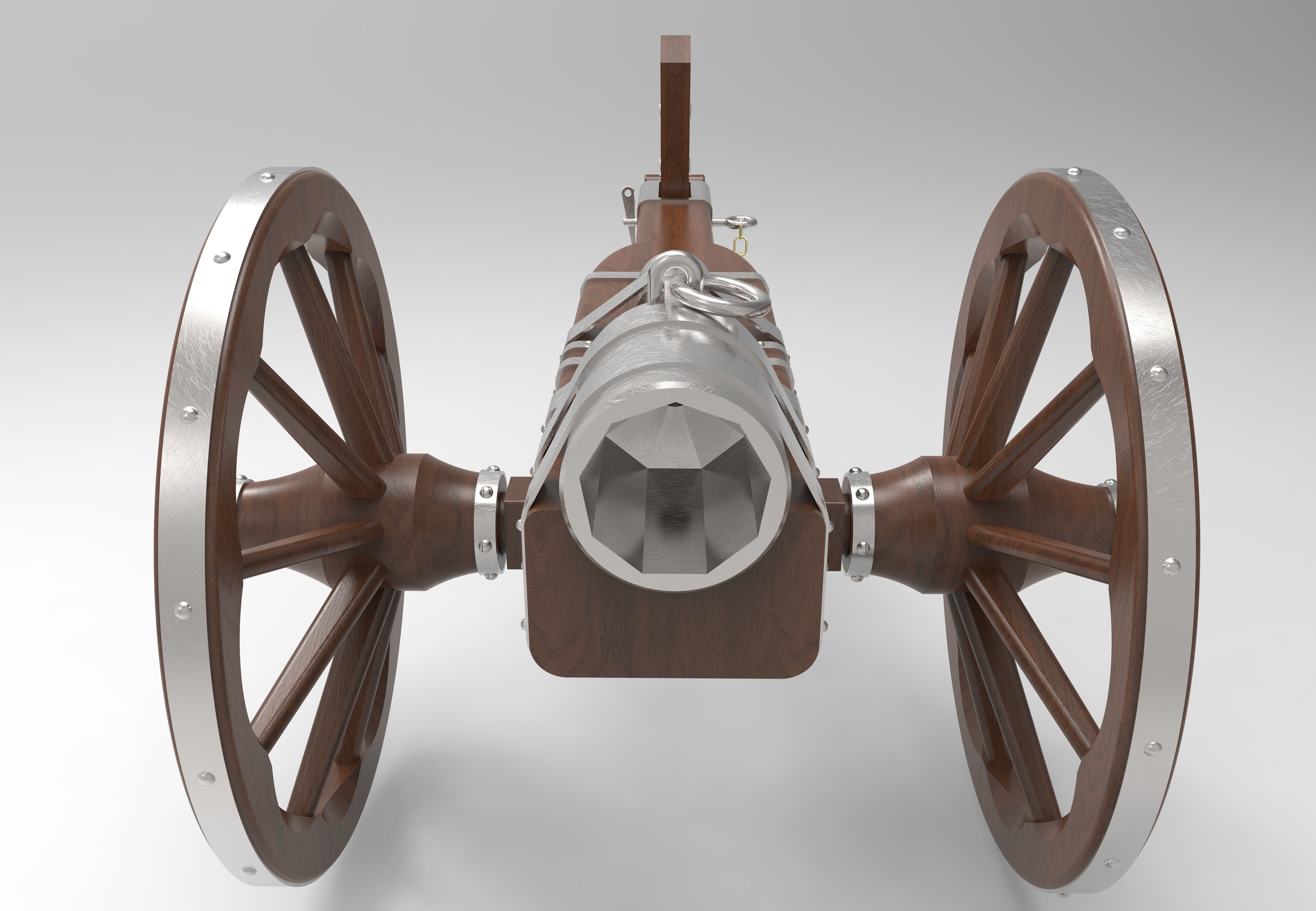 Medieval cannon  3D model_12
