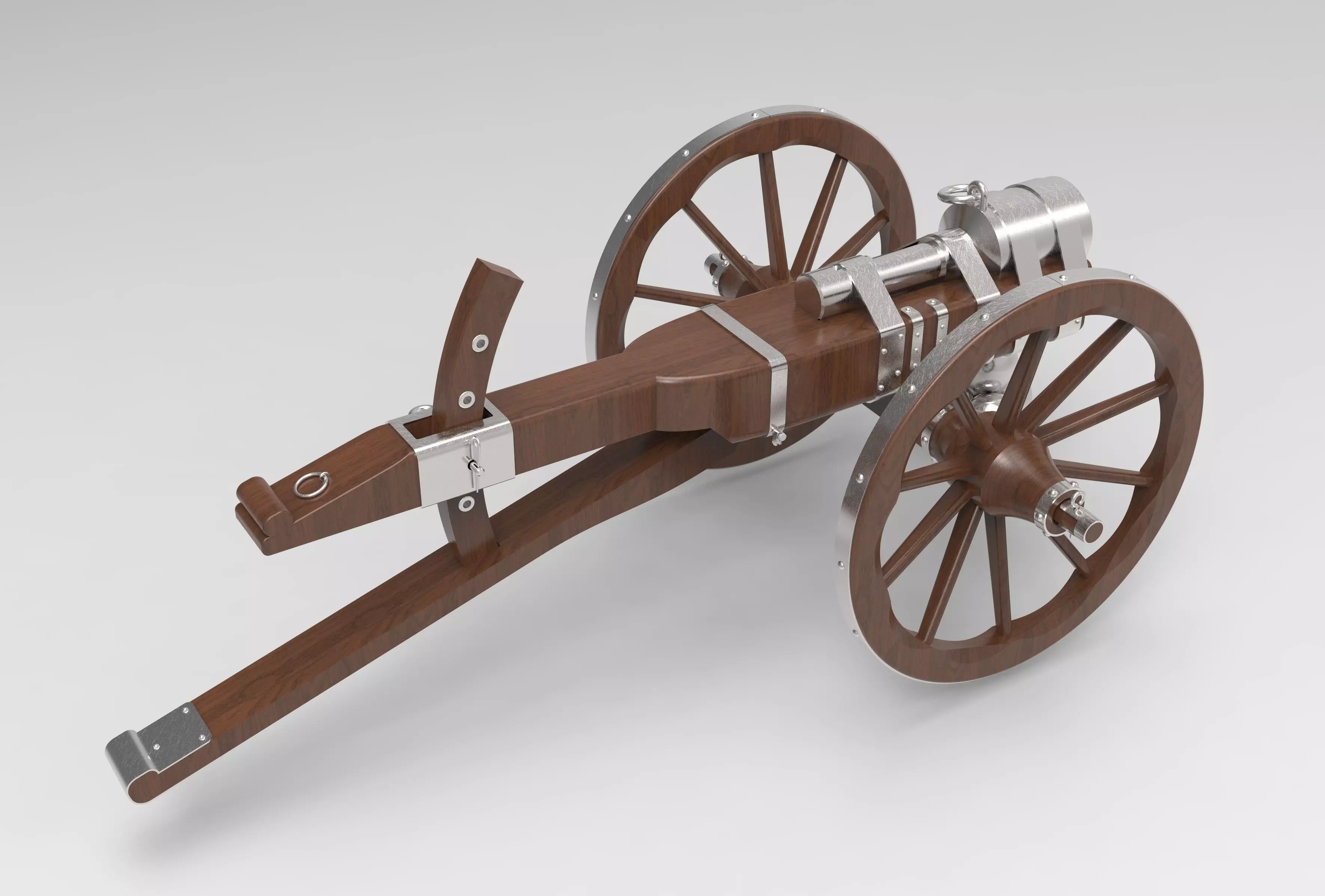 Medieval cannon  3D model_0