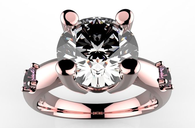 Fine Jewelry Women Trilogy Ring - CC41 3D print model