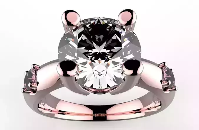 Fine Jewelry Women Trilogy Ring - CC41 3D print model