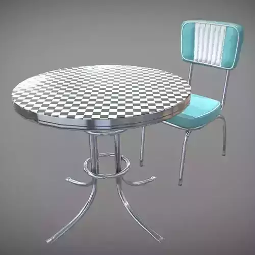 Retro Dinning Chair With Round Table