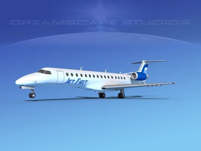 Embraer ERJ-140 Jet Fast 3D model