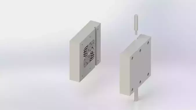 Square LED Light Mold Free 3D model