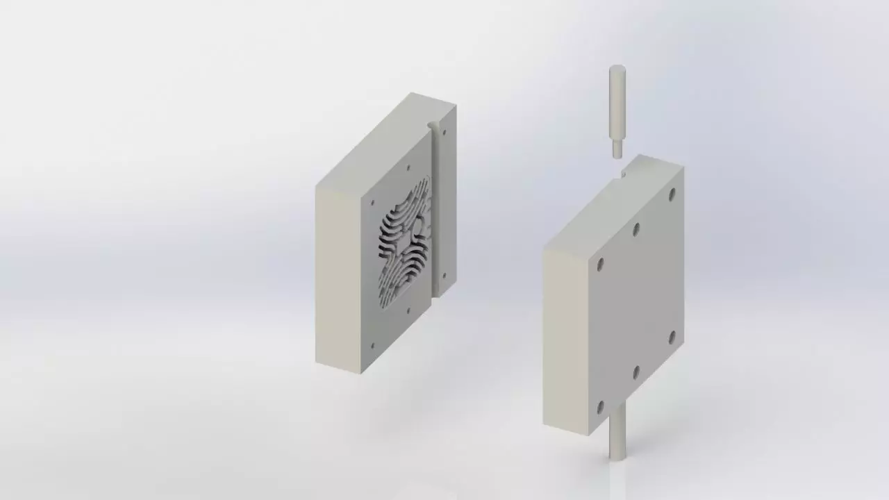 Square LED Light Mold Free 3D model