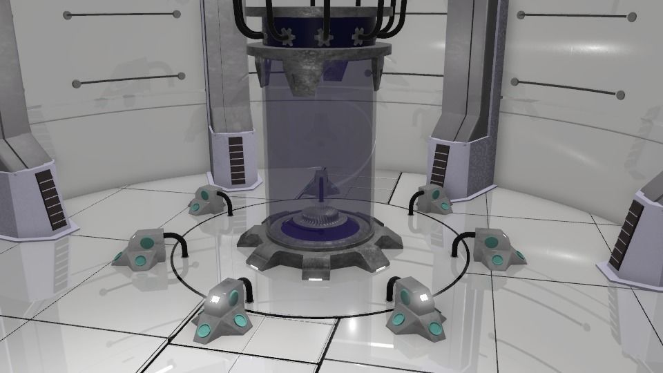 Simple Sci-fi Room  3D model_4