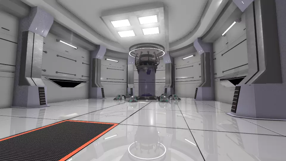 Simple Sci-fi Room  3D model_0
