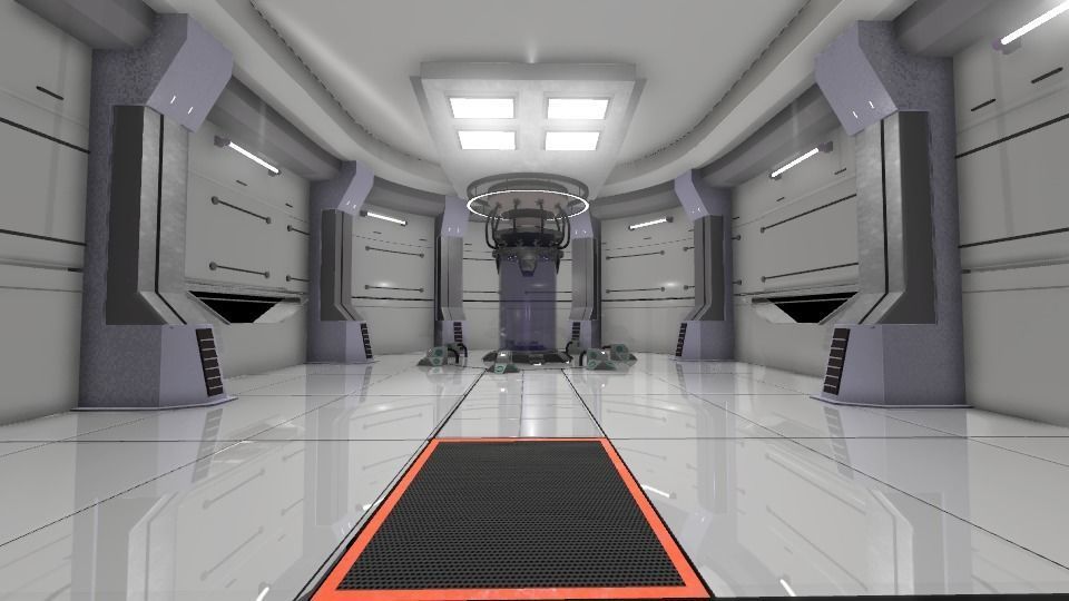 Simple Sci-fi Room  3D model_2