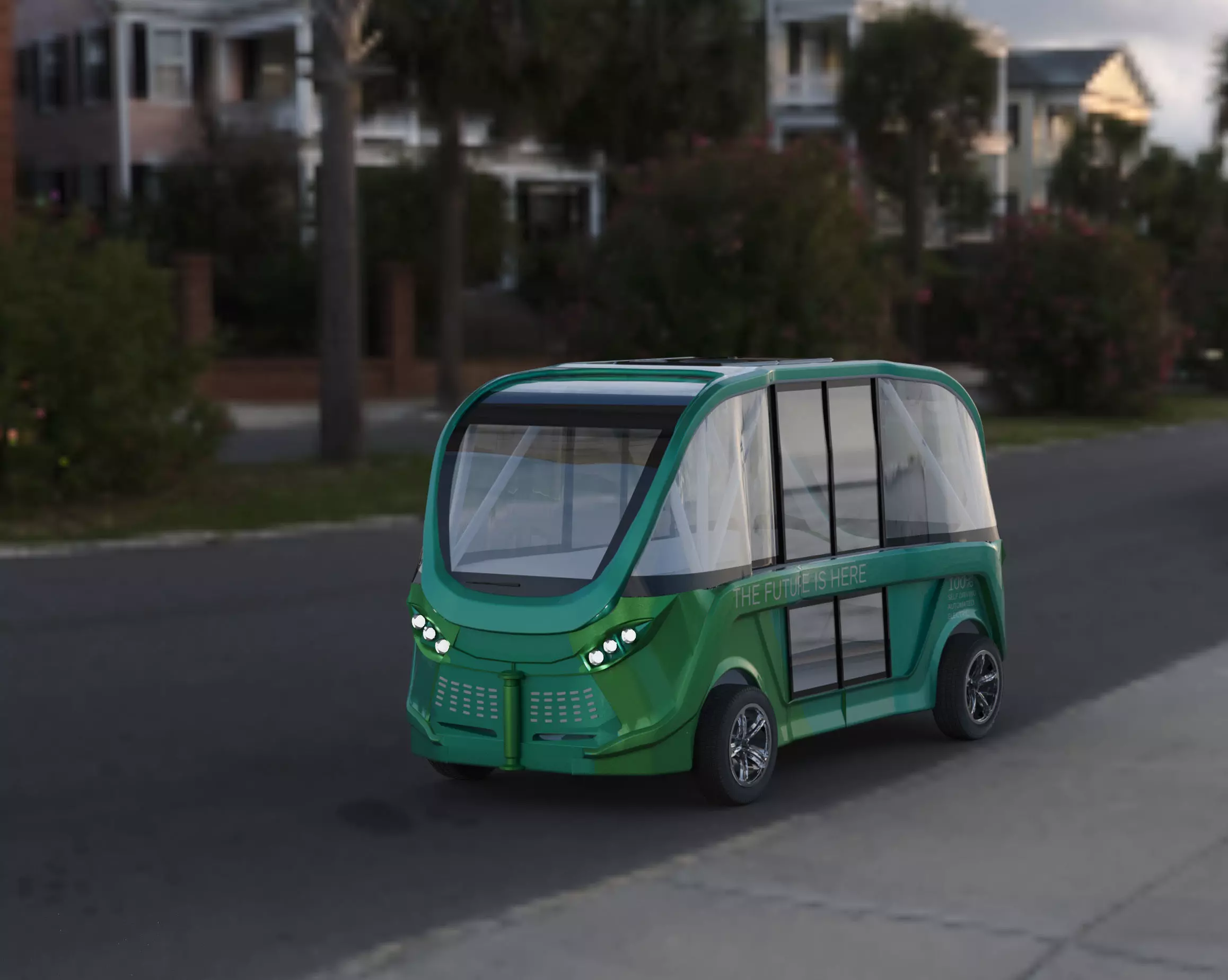 driverless shuttle bus navya 3D model_0