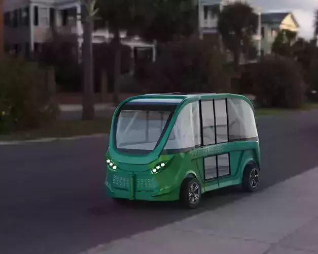 driverless shuttle bus navya 3D model driverless shuttle bus navya 3D model