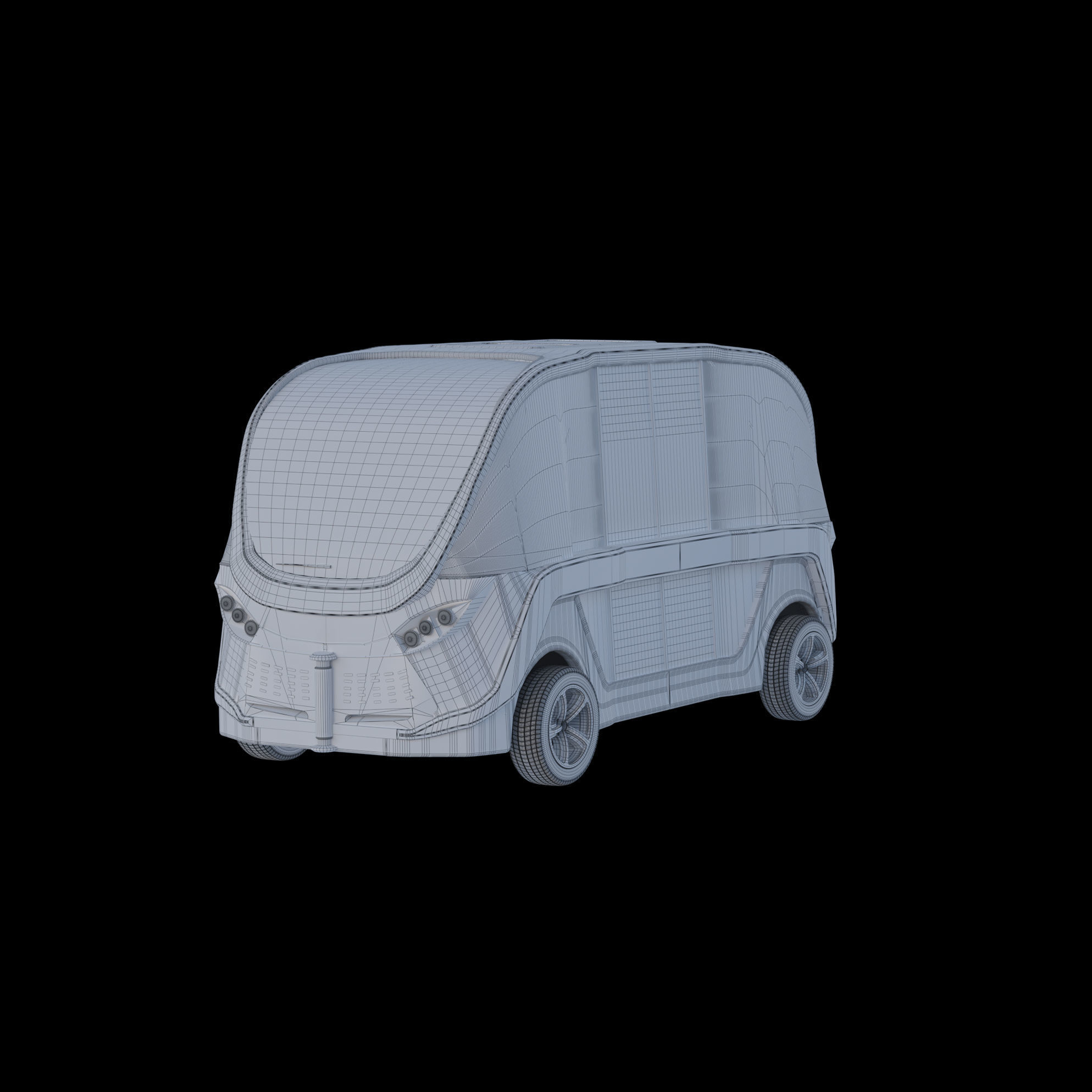 driverless shuttle bus navya 3D model_1