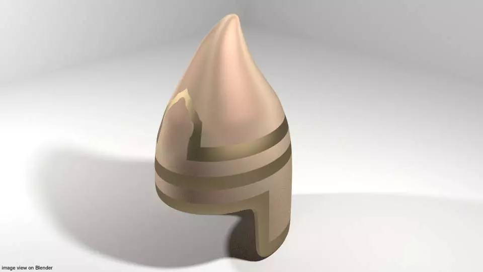 Ancient Combat Helmet - Assyrian Conical 3D model_0