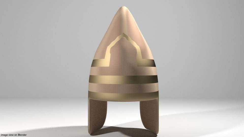 Ancient Combat Helmet - Assyrian Conical 3D model_1