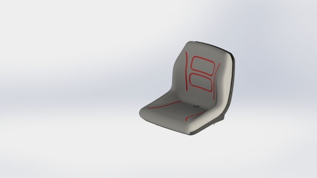 Seat for Small Machinery Free 3D model_2