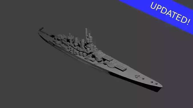Italian Littorio Class Battleship 3D print model