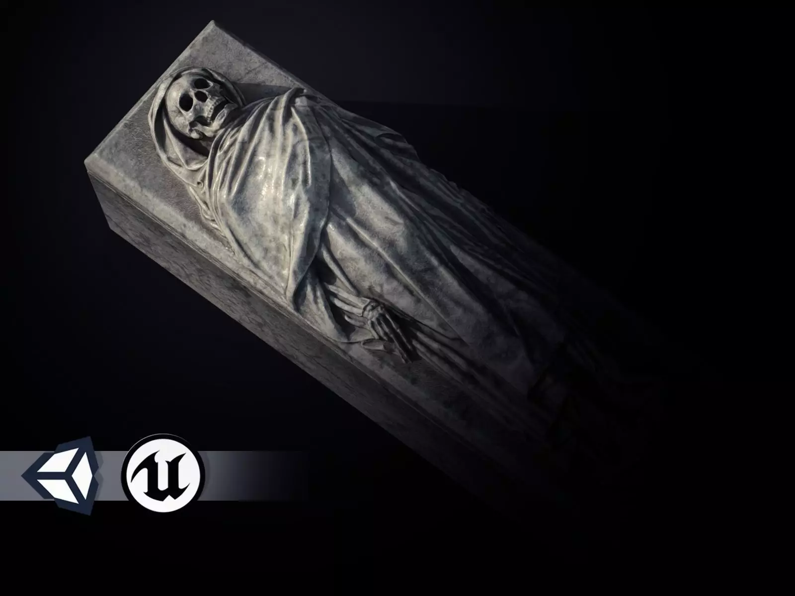 Tomb - Skeleton Sarcophagus - PBR and Game Ready Low-poly 3D model_0