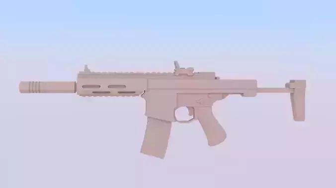 Honey Badger Low-poly 3D model
