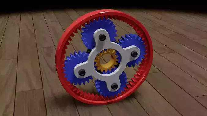 Planetary Gear Animation  SW Files Free 3D model