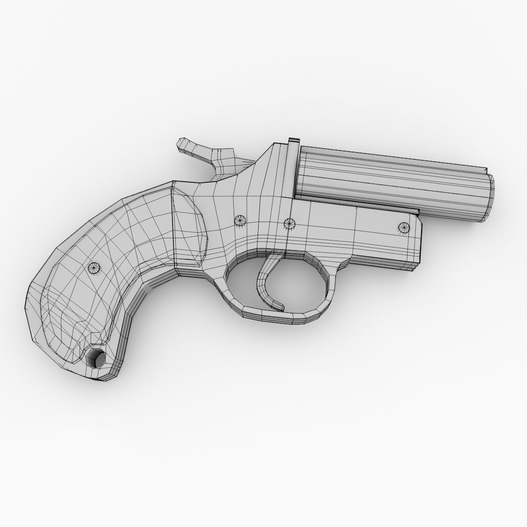 Flare Gun 3D model_4