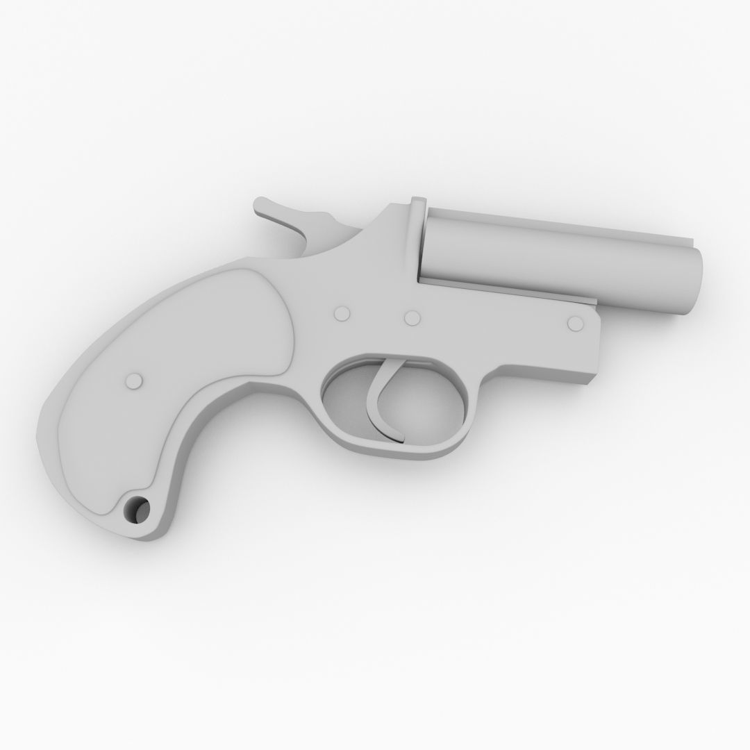 Flare Gun 3D model_3