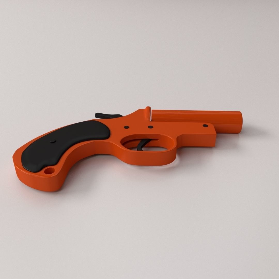 Flare Gun 3D model_1
