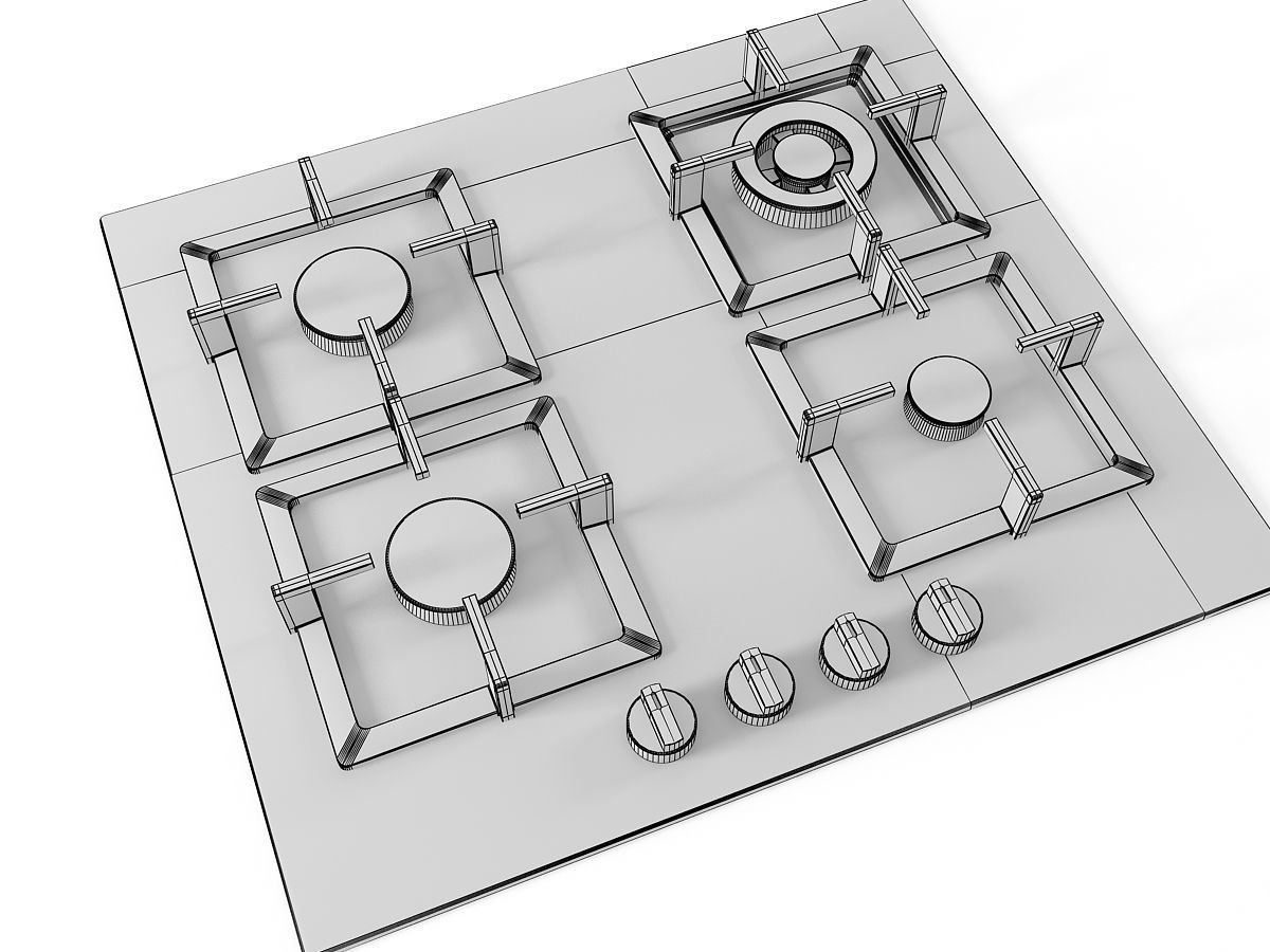 Cooktop 04 3D model_10
