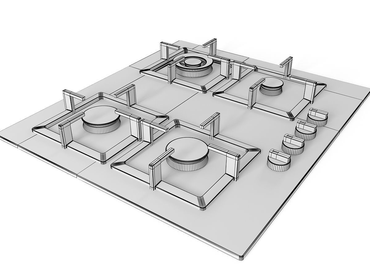 Cooktop 04 3D model_11