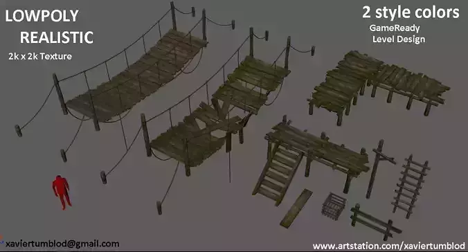 Lowpoly Wooden Models