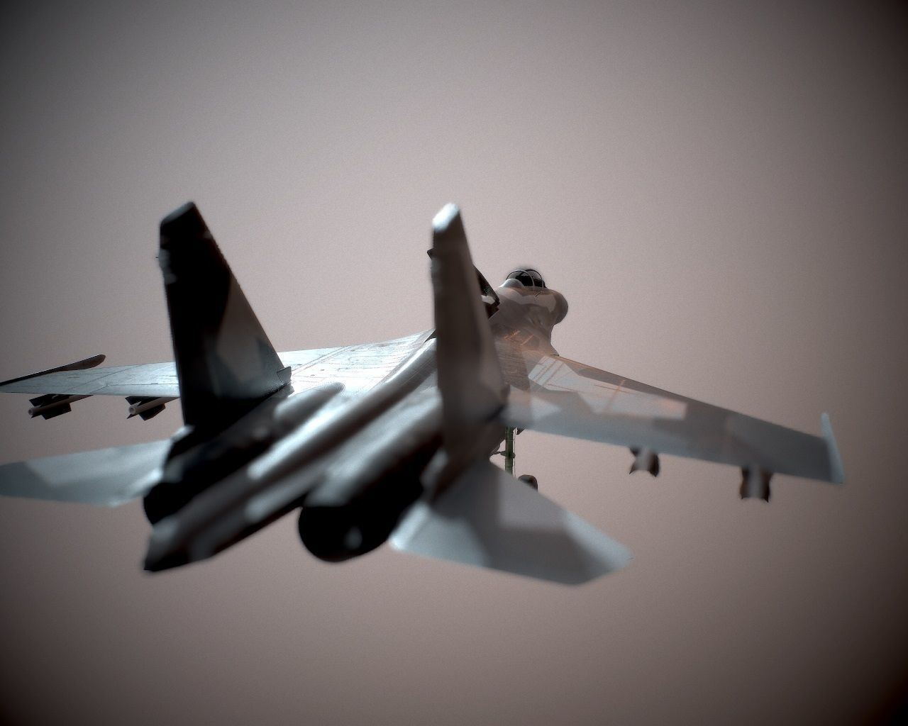 Su-27 Flanker Low-poly 3D model_4