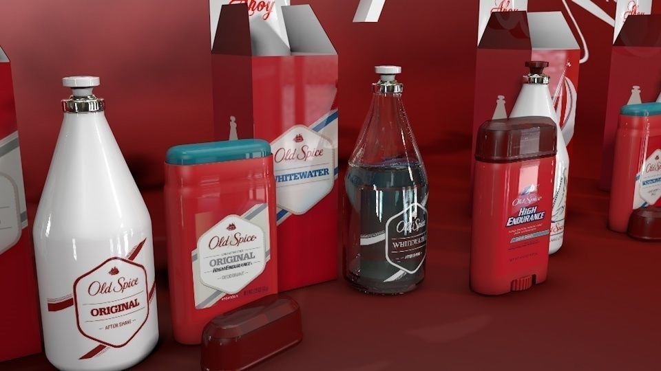 Old Spice Bottles 3D model_2