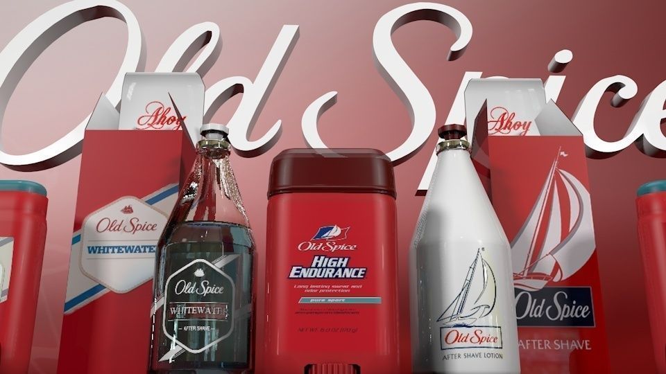 Old Spice Bottles 3D model_4