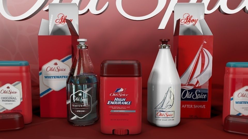 Old Spice Bottles 3D model_1