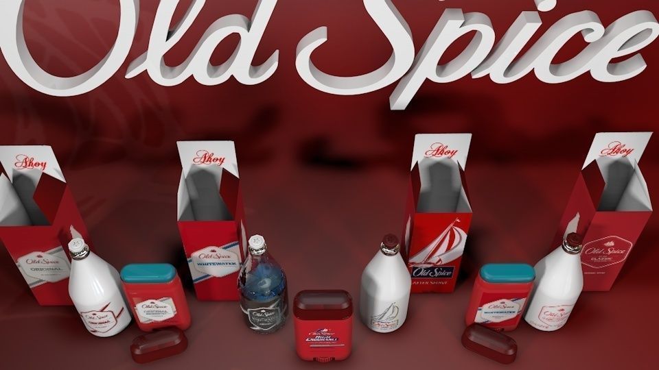 Old Spice Bottles 3D model_3