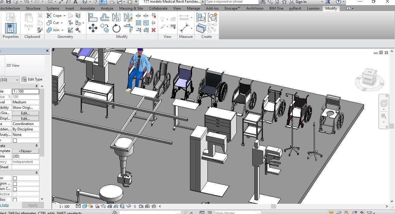 177 models for Medical Equipment Revit Family 3d model 3D model_13