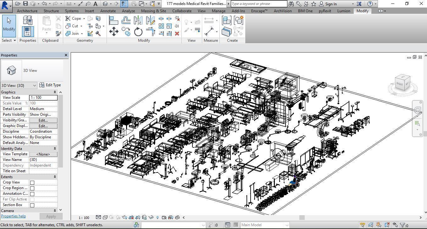177 models for Medical Equipment Revit Family 3d model 3D model_5