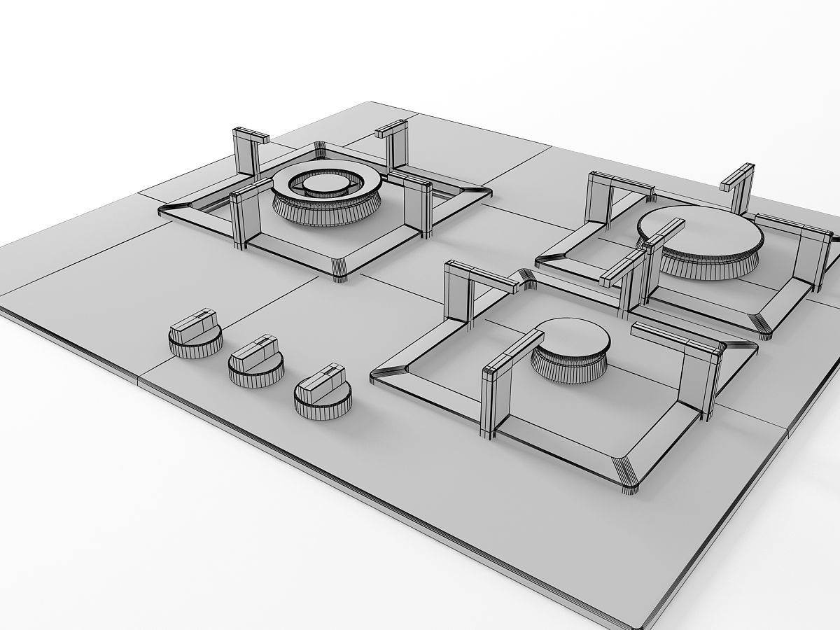 Cooktop 05 Free 3D model_12