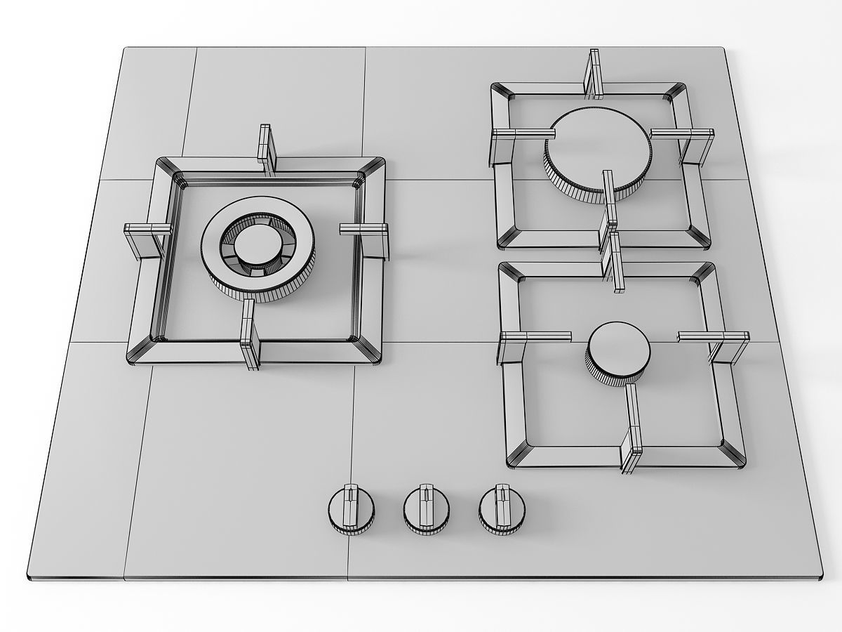 Cooktop 05 Free 3D model_11