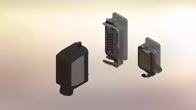 Locking Connectors 23 pin and 6 Pin Free 3D model